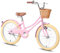 Glerc 20 Zoll Kinder Mädchen Fahrrad für 6 7 8 9 10 11 12 Jahre alt kleine Mädchen Retro-Vintage-Stil Fahrräder mit Korb Stützräder und Glocke, rosa