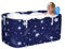 Sinbide Vasca da bagno pieghevole, vasca da bagno portatile a 3 strati, vasca da bagno in PVC per adulti e bambini (Stella Blu-120cm)