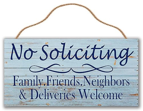 Funny No Soliciting Sign for House,Welcome Door Sign for House
