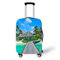 Kofferschutzhülle Elastisch Kofferhülle 18-32 Zoll, Mateju Strand-Szenerie Gepäck Cover Reisekoffer Hülle Trolley Case Schutzhülle Luggage Cover Waschbare Staubdichte Kofferbezug (M,Himmel)