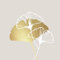 20 Servietten Natur Ginkgo gold auf taupe als Tischdeko. Papierservietten mit Motiv. Auch für Decoupage und Serviettentechnik 33x33cm
