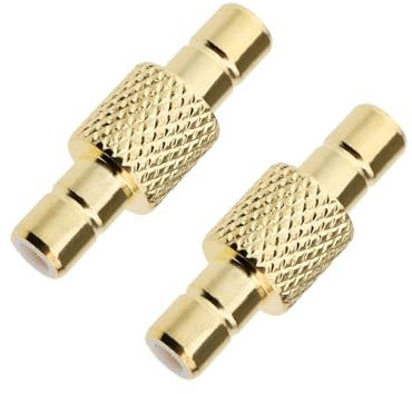 ECSiNG 2 Stück SMB-Stecker auf SMB-Stecker Gerader RF-50-Ohm-Stecker-Adapter SMB-Stecker auf Stecker-Stecker-Konverter für TV-Antennen WLAN-Geräte Koaxialkabel Wi-Fi-Radios