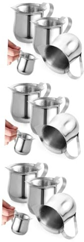 DOITOOL 9pièces Tasse à Lait Acier Ensemble Pour Mousse De Lait Et Espresso Petit Avec Bec Pour Cappuccino Et Latte Art