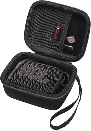 XANAD Hart Reise Tragen Tasche für JBL Go 4 / JBL Go 3 Tragbare Bluetooth Lautsprecher Box Pro Sound (Schwarz)