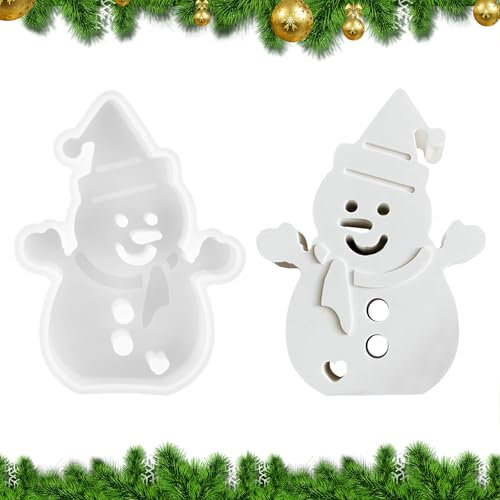 Silikonformen Gießformen, Silikonform Weihnachten, DIY Silikonformen Gießform Gipsformen zum Gießen Weihnachten Resin Silikonform Epoxidharz Formen Silikonformen für Beton Epoxidharz Formen Schneemann