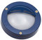 Außenlampe Wand Messing massiv Glas G9 IP64 rund D: 14 cm Blau Maritim Schiffslampe Balkon Terrasse Wandlampe außen Outdoor Lampe