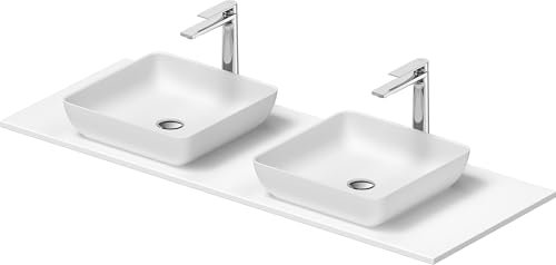 Set de lavabos Duravit Sivida, rectangulaire, 2 lavabos, 400x400mm, incl. console 1350x500mm, 2680213200, Couleur: Version