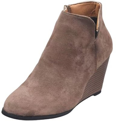 DKLOVIFU Stiefeletten Damen Boots Plateau Damen Springerstiefel Damen Lack Stiefeletten Damen Stiefeletten Dunkelrot Damen Damen Stiefeletten Wildleder Damen Stiefel Winter