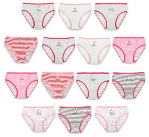 Girls Knickers 14 Pack Cotton | Animal, Unicorn, Fairy, Ballerina, Multi Colours | Soft Mix | Comfortable, Breathable, Toddlers Girls Pants, Knickers, School, Everyday | 2-3, 3-4, 5-6, 7-8 Year Olds