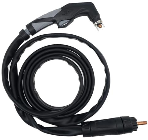 Schweißgerät, 40 A S45 Plasmaschneidbrenner ohne HF, 4 m, 13 Fuß pneumatische Zündung ohne HF, professioneller Metallschneider,Große LED-Digitalanzeige