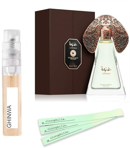 GHINWA LATT4FA Original arabisches Parfüm für Herren und Damen, Spray in neutraler Verpackung mit 3 Wachsen – 2 ml