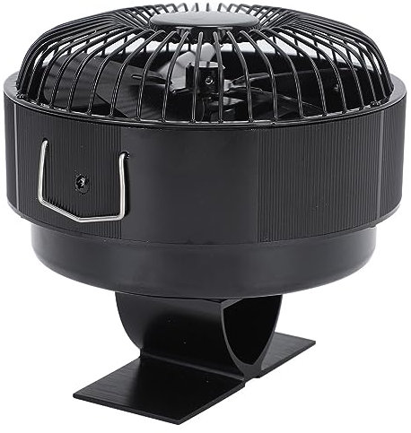 CHEOTIME Round Kaminlüfter, ndofen -Lüfter Aluminiumlegierung Holz Brenner Kerosin Herd Fan für den Haushaltsgebrauch