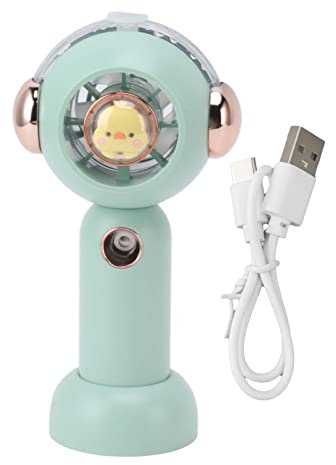 Hand Fan Portable Handheld Misting Fan,Mist Water Air Bottle Cooling Mini Personal Humidifier Fan,For Outdoor Holidays Office Travel (Green)