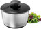 GEFU Salatschleuder PUSH IT Ø 25 cm | Edelstahl-Schüssel 5 l | PUSH-Mechanismus & Stopp-Button | Spülmaschinengeeignet | Rutschfester Silikonboden