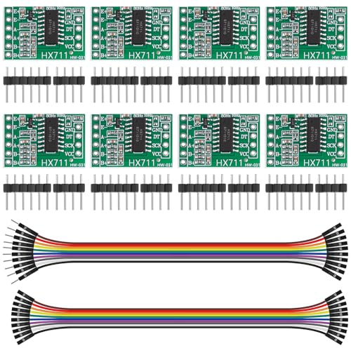 HX711 Wägezellenverstärker für Arduino Raspberry Pi 8 Stück | 24-Bit-ADC Zweikanal-Gewicht Wiegesensor