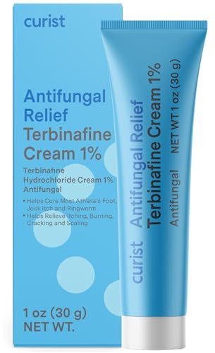 Curist Terbinafine Cream Antifungal 1oz (30g) Foot Fungus Treatment 1% - Anti Fungal Foot Care, Ring Worm, & Jock Itch Treatment - Athlete's Foot Cream Terbinafine Hydrochloride