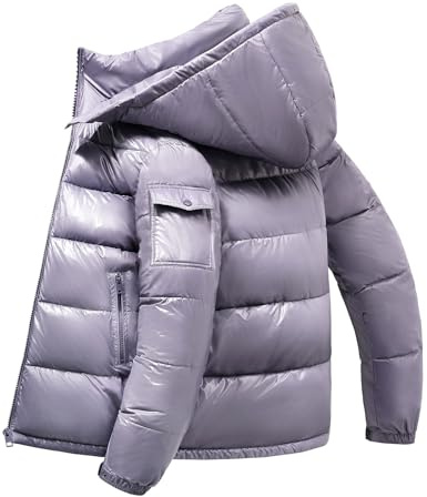 heekpek Giubbotto Invernale Uomo Cappotto con Cappuccio Idrorepellente Giacca Imbottito in cotone Giacconi Invernali Parka da Sci Snowboard Trekking