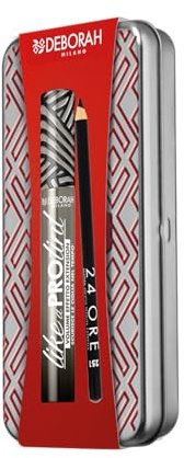 Deborah Milano - Set Make Up Occhi N. 06, Include Mascara Like a PRO Tint e Matita 24 Ore 251 Black, Astuccio Resistente in Latta, Idea Regalo Donna