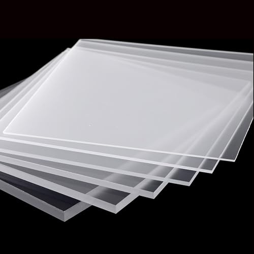 2 mm Policarbonato Placas Transparente Metraquilato Transparente Metacrilato a Medida Resistente a Impactos para Invernaderos para Techos de Patios(50x60cm/19x23in)