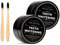 2-Pack Activated Charcoal Teeth Whitening Powder Natural Coconut Teeth Whitener with Bamboo Brush