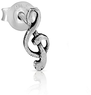 NKlaus Ohrstecker 925 Sterling Silber, 10x4mm, 10mm, Gothic, Punk, 1 Stück