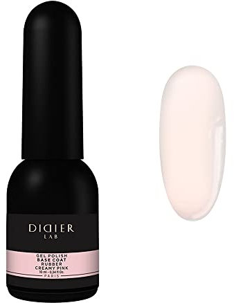 Didier Lab - Premium Rubber Base Gel Creamy Pink 10ml - LED UV Nagellack Rosa - Unterlack für Nägel - Base Coat + Farbe 2 in 1 - Maniküre Gel Polish