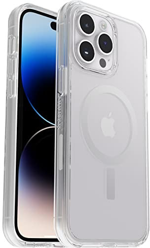 OtterBox Symmetry+ Clear Case for iPhone 14 Pro Max for MagSafe, Shockproof, Drop proof, Protective Thin Case, 3x Tested to Military Standard, Antimicrobial Protection, Clear