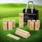 Joyz XXL Wikinger Kubb Spiel aus massivem Holz in Premium Qualität, 21 Spielelemente, für 2 bis 12 Spieler, Wikinger Wurfspiel Schach Spiel Schwedenschach Outdoor Holzspiel für Kinder & Erwachsene
