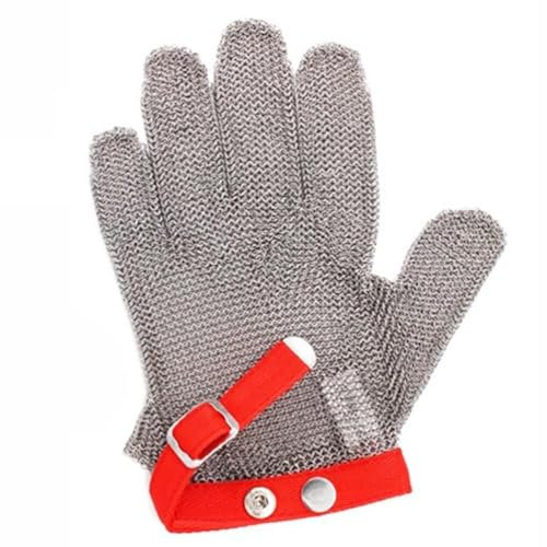 Gants Anti-coupures Gant de cotte de maille résistant aux coupures, main gauche droite universelle, Mandoline de cuisine pour écaillage d'huîtres, chef pour trancher le filet de poisson ( Size : M/A p