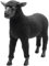 Kare Design Deko Figur Happy Sheep, Schwarz, Deko Objekt, Schaf Motiv, handbemalt, Unikat, 37x42x18 cm (H/B/T)