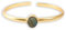 happymaker - Armreif Gold mit Edelstein, vergoldete Armspange mit Labradorit echt, handgefertigt, offener Armring für Layering Look, größenverstellbar und wasserfest, edle Geschenkverpackung