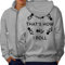 Wellcoda Das ist Wie ICH Rollen Stock Figur Humor Kapuzenpullover für Herren auf der Rückseite Grau S