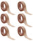 6 Rollen Mikroporen Band, Flexibles und Atmungsaktives Hautband, Selbstklebendes Mullband für Wundverletzungen und Sport, 9.14m x 1.25cm (Beige)