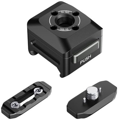 SIRUI Universal Quick Release Mount Plate with 2 NATO Rails Kit, Mount for ARRI Locating Pin to NATO Adapter, QR Mount Base for Camera Cage, Top Handle, Side Handle and Magic Arm, AM-QN01