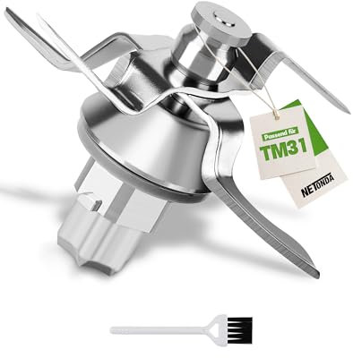 Couteau TM31 Compatible pour Vorwerk Thermomix TM31 Couteaux en Acier Inoxydable de Rechange pour Vorwerk Bimby TM31