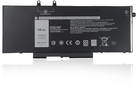 Chinoket 3HWPP Laptop Akku für Dell Latitude 5401 5410 5411 5501 5510 5511 Precision 3541 3550 3551 Inspiron 17 7706 15 7500 7506 2-in-1 Black Edition 10X1J JG75F N2NLL 1VY7F 3PCVM 401D9 451-BCMN 68Wh