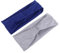 Vaguelly 2 Stück Fitness Stirnbänder Mit Knopf Für Damen Atmungsaktives Yoga Stirnband Dehnbares Kopftuch in Sapphire Blau Und Grau Sport Kopftuch Für Workout Mundmaskenknopf Für
