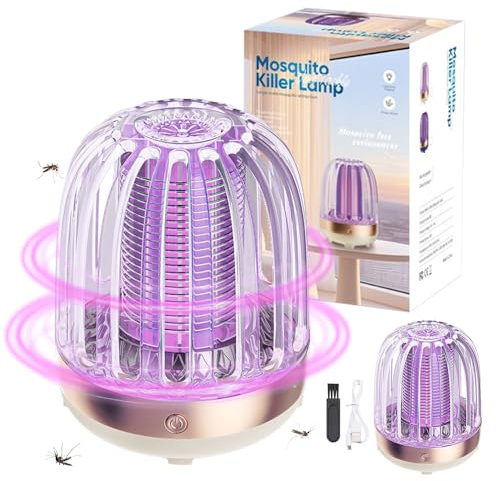 Lampe UV Anti Moustique,Une Physique Puissante Lampe Anti Moustique Interieur,Rechargeable USB Produit Anti Moustique,Appareil Anti Moustique Exterieur,pour la Chambre à Coucher,La Cuisine