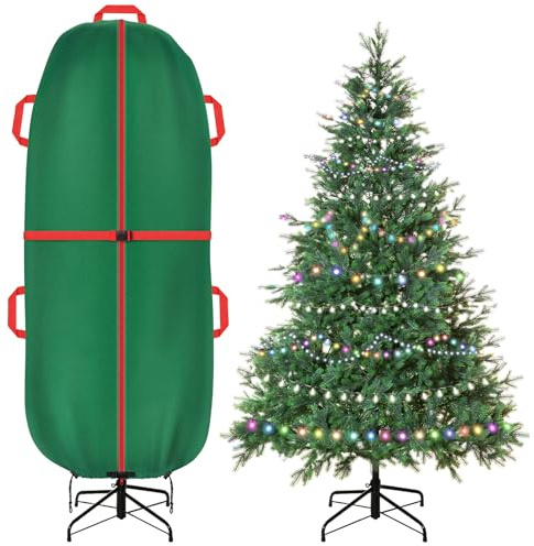Christmas Tree Storage Bag, Christmas Tree Bag, Christmas Tree Storage | with Zipper & Adjustable Straps, Tear Resistant Christmas Tree Covers for Upright Storage for 6 Foot Assembled Christmas Tree