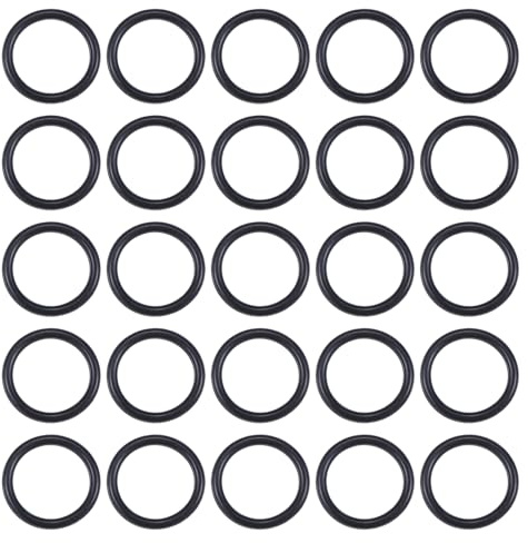 QUARKZMAN 25 Stück FKM O-Ringe 18mm x 14mm x 2mm Dichtungsringe Fluorkautschuk Unterlegscheibe 75A Dichtung Dichtung für Motoren Getrieben Klimaanlagen Turbolader Hydrauliköl