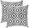 TreeWool Dekorativer Kissenbezug (40 x 40 cm, Graphit) Ikat Ogee Design 100% Baumwolle (2er Pack)