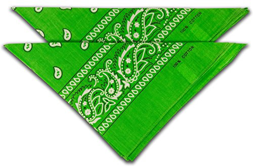 fashionchimp Nicki-Halstuch aus 100% Baumwolle im 2er Set, Unisex Bandana, AZO-Frei (Grün)