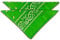 fashionchimp Nicki-Halstuch aus 100% Baumwolle im 2er Set, Unisex Bandana, AZO-Frei (Grün)