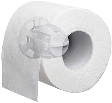 TATAY Hidden - Portarotolo Invisibile per Carta igienica, 6 x 6 x 9,7 cm, in plastica, Colore: Bianco