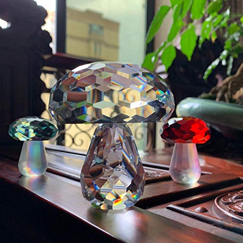 K9 Clear Crystal Pilz Figuren Ornament Glas Pilz Handwerk Miniatur Briefbeschwerer Home Table Decor