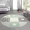 CARPETIA Kinderteppich Kinderzimmer Spiel Teppich Punkte Herz Stern Design grün grau Creme Größe 160 cm Rund