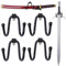 LEVOSHUA 4 Pack Small Adjustable Sword Wall Mount Display Rack Stand Holder Hook Hanger for Sword, Dagger, Axe, Keyblade Vertical or Horizontal Display