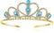 Lovelyshop Blau Edelsteine Gold Tiara für kleines Mädchen in Halloween Geburtstag Prinzessin Party Karneval