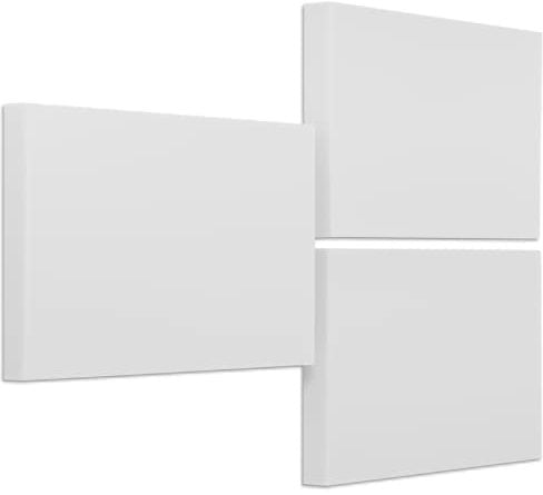 platino24 Schallabsorber Industrial Style aus Basotect G+, 3 Absorberelemente Rechteck 825x550x50mm, Verbesserung der Raumakustik