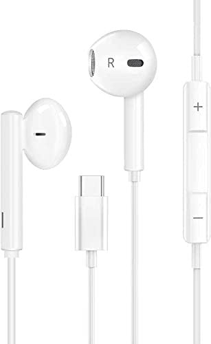 KP TECHNOLOGY In-Ear Earphones for Samsung Galaxy A26 / Galaxy A36 / Galaxy A56 / Galaxy A16 5G / Galaxy A15 / Galaxy A55 / Galaxy A54 / Galaxy A53 Headphones with In-Line Remote Control (WHITE)